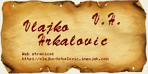Vlajko Hrkalović vizit kartica